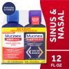 Mucinex Sinus-Max Severe Congestion & Pain & Nightshift Sinus Medicine, Headache Relief, 2x6 fl oz